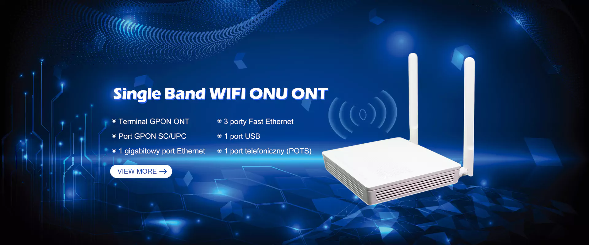 Banda bakarreko Wifi Ont hornitzailea